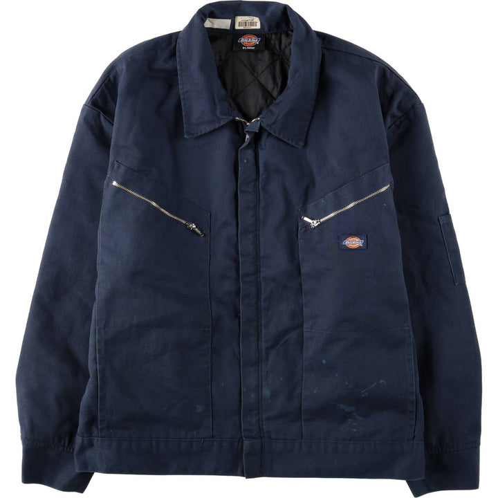 Dickies padded work jacket, men's size XL unclear navy blue type Vintage Second Hand