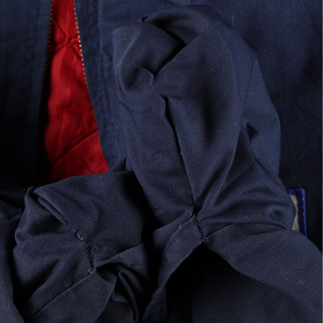 Vintage 70s-80'S Workwear Corporation Eastern Airlines Advertising Padded Work Jacket, Men's Size L (approx.) polyester navy blue type Vintage Second Hand