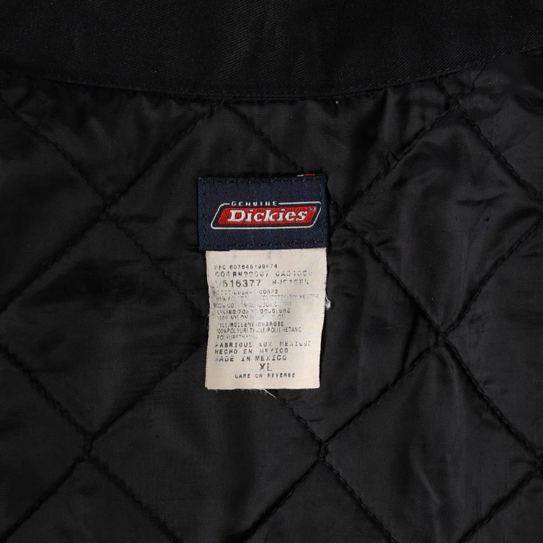 Dickies padded work jacket, men's size XL polyester black type Vintage Second Hand