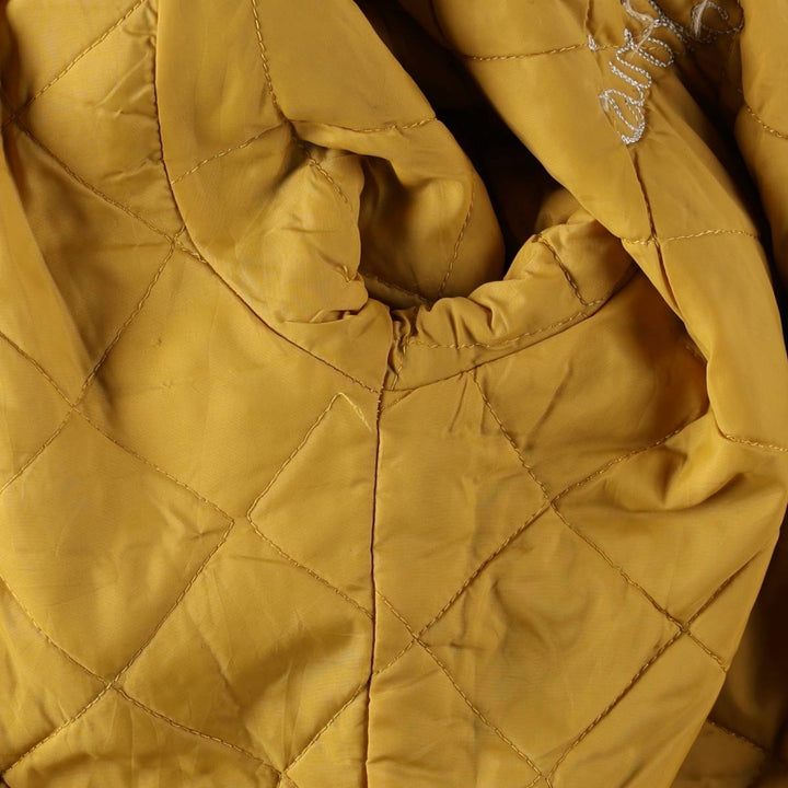 70s-80'S DON PETTIT'S All Star Padded Wool Stadium Jacket Award Jacket Varsity Jacket Men's Size S (approx.) Genuine leather (sleeves) navy blue type Vintage Second Hand