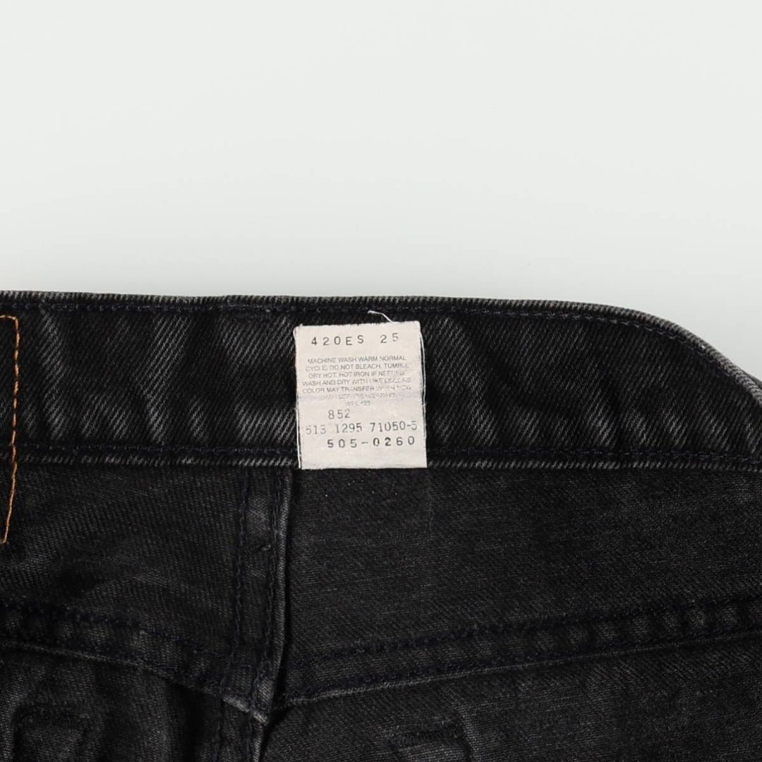 1990'S Levi's 550 Classic Relaxed Fit Straight Leg Black Denim Tapered Jeans, Made in USA, Men's Size W34 (approx.) cotton black type Vintage Second Hand