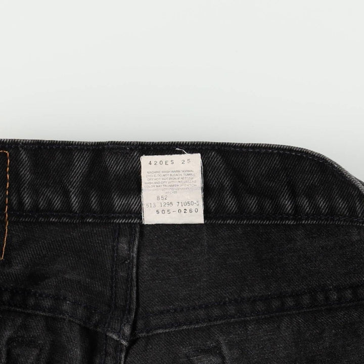 1990'S Levi's 550 Classic Relaxed Fit Straight Leg Black Denim Tapered Jeans, Made in USA, Men's Size W34 (approx.) cotton black type Vintage Second Hand