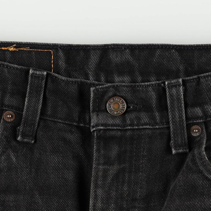 1990'S Levi's 550 Classic Relaxed Fit Straight Leg Black Denim Tapered Jeans, Made in USA, Men's Size W34 (approx.) cotton black type Vintage Second Hand