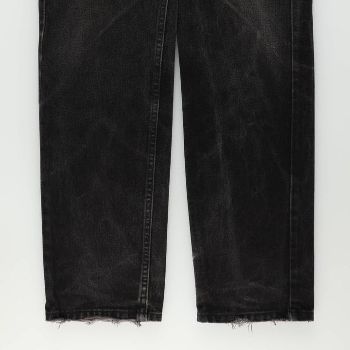 1990'S Levi's 550 Classic Relaxed Fit Straight Leg Black Denim Tapered Jeans, Made in USA, Men's Size W34 (approx.) cotton black type Vintage Second Hand