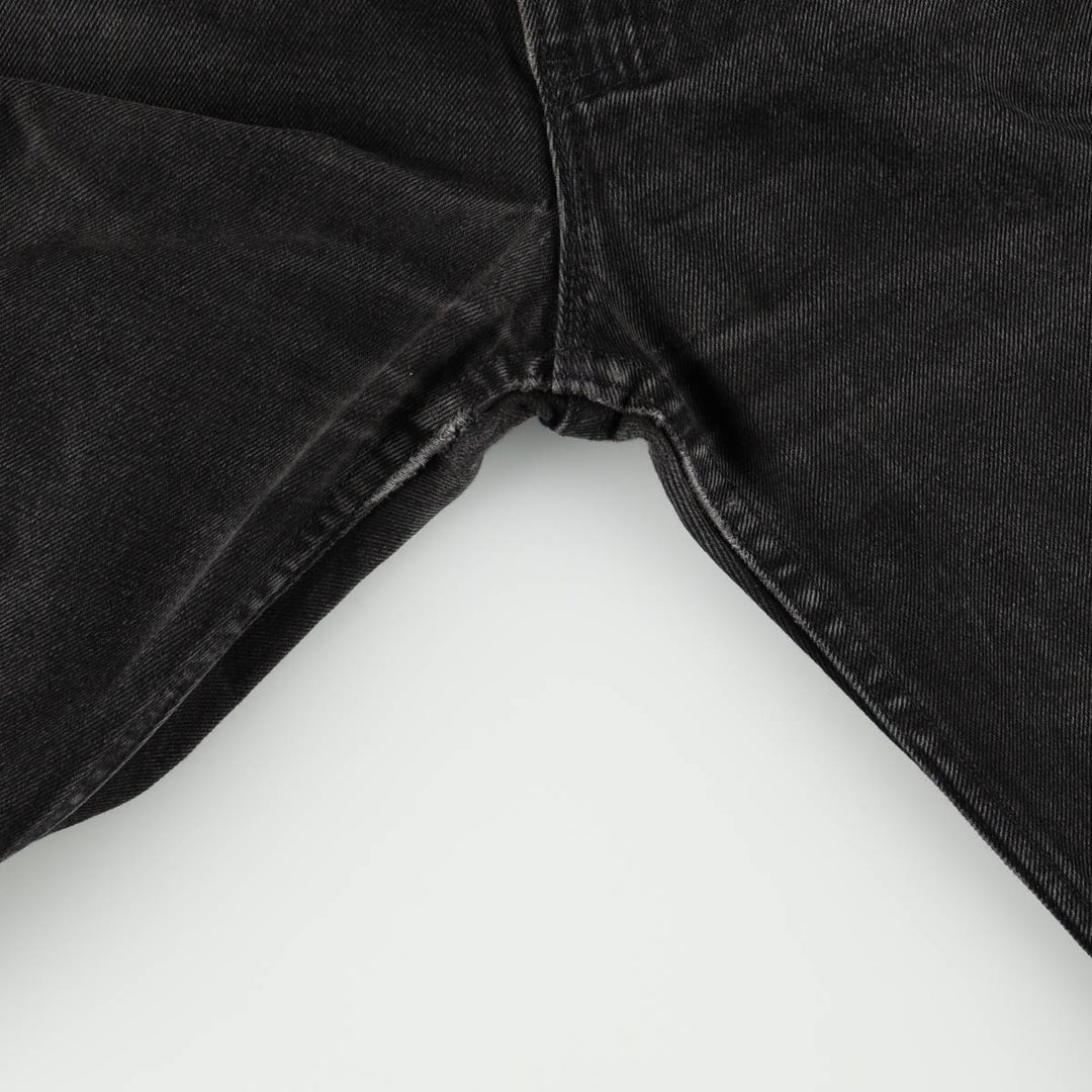 1990'S Levi's 550 Classic Relaxed Fit Straight Leg Black Denim Tapered Jeans, Made in USA, Men's Size W34 (approx.) cotton black type Vintage Second Hand