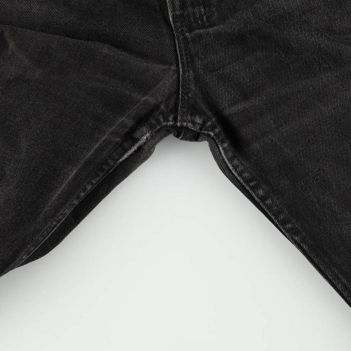 1990'S Levi's 550 Classic Relaxed Fit Straight Leg Black Denim Tapered Jeans, Made in USA, Men's Size W34 (approx.) cotton black type Vintage Second Hand