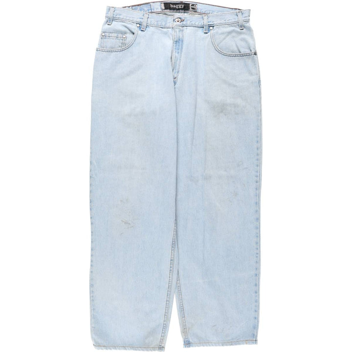 2000'S Levi's SILVER TAB BAGGY Tapered Denim Pants, Made in USA, Men's W38 (approx.) cotton Blue type light blue Vintage Second Hand