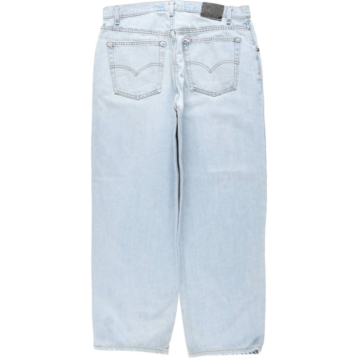 2000'S Levi's SILVER TAB BAGGY Tapered Denim Pants, Made in USA, Men's W38 (approx.) cotton Blue type light blue Vintage Second Hand