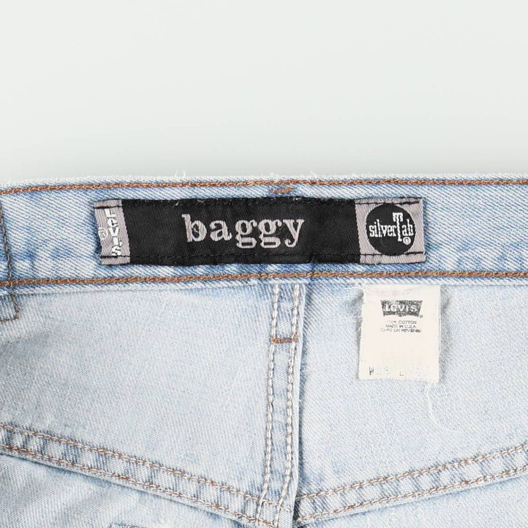2000'S Levi's SILVER TAB BAGGY Tapered Denim Pants, Made in USA, Men's W38 (approx.) cotton Blue type light blue Vintage Second Hand