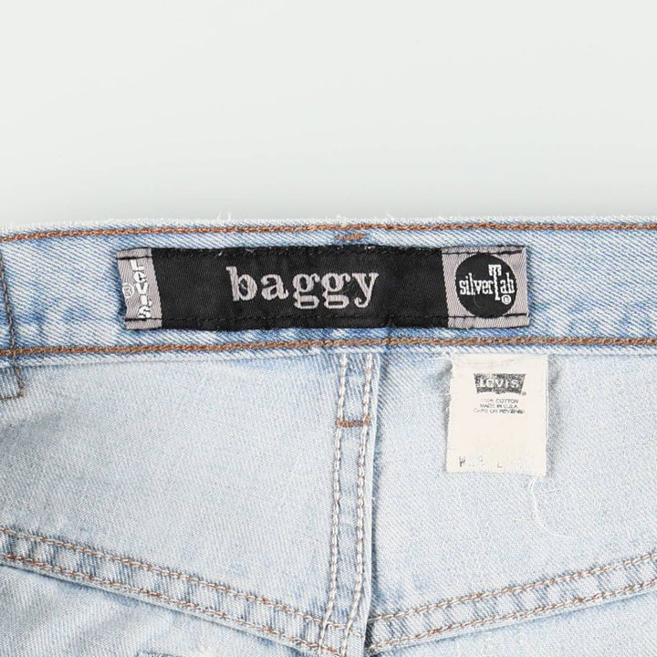 2000'S Levi's SILVER TAB BAGGY Tapered Denim Pants, Made in USA, Men's W38 (approx.) cotton Blue type light blue Vintage Second Hand