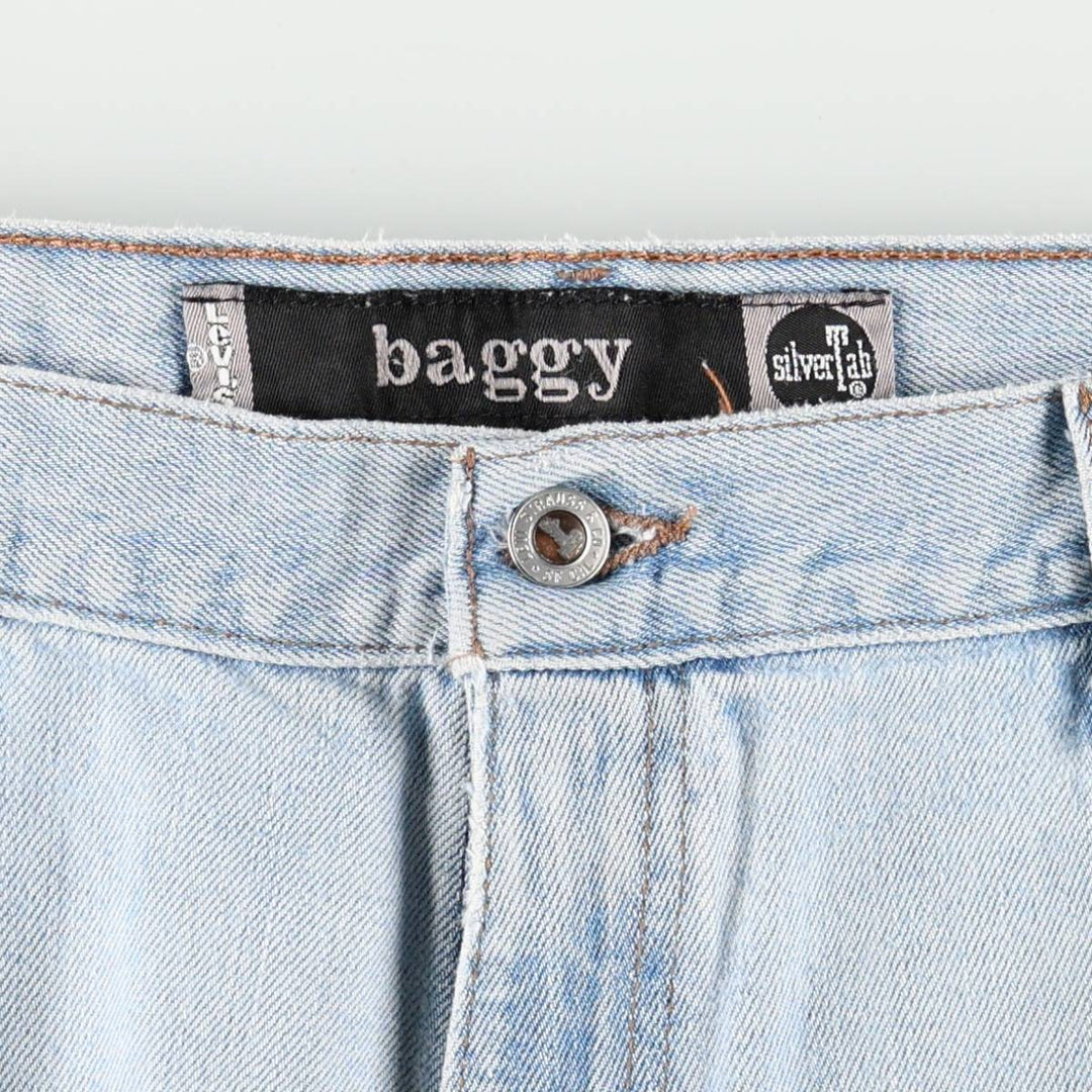 2000'S Levi's SILVER TAB BAGGY Tapered Denim Pants, Made in USA, Men's W38 (approx.) cotton Blue type light blue Vintage Second Hand
