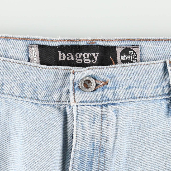 2000'S Levi's SILVER TAB BAGGY Tapered Denim Pants, Made in USA, Men's W38 (approx.) cotton Blue type light blue Vintage Second Hand