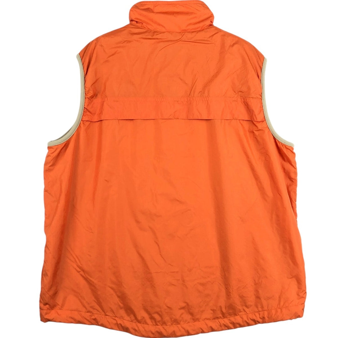 Vintage 1990'S Ralph Lauren POLO SPORT nylon vest, men's size L (approx.). Nylon orange type Vintage Second Hand