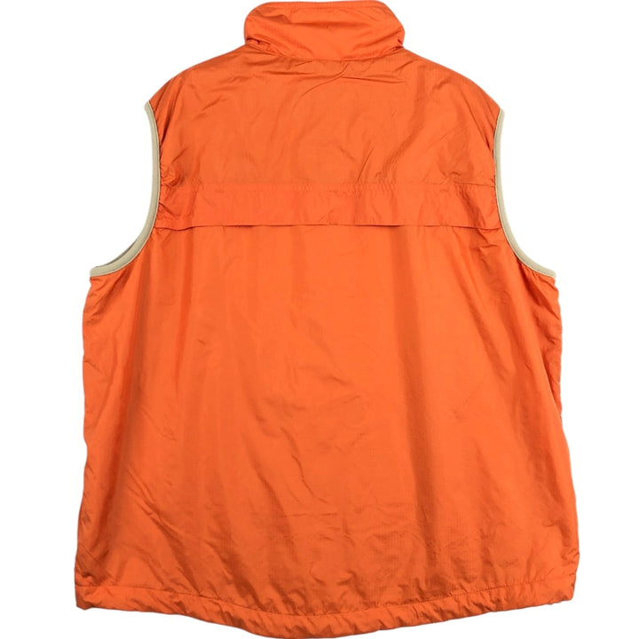 Vintage 1990'S Ralph Lauren POLO SPORT nylon vest, men's size L (approx.). Nylon orange type Vintage Second Hand