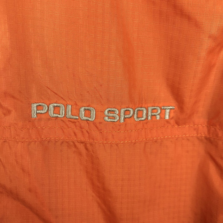 Vintage 1990'S Ralph Lauren POLO SPORT nylon vest, men's size L (approx.). Nylon orange type Vintage Second Hand