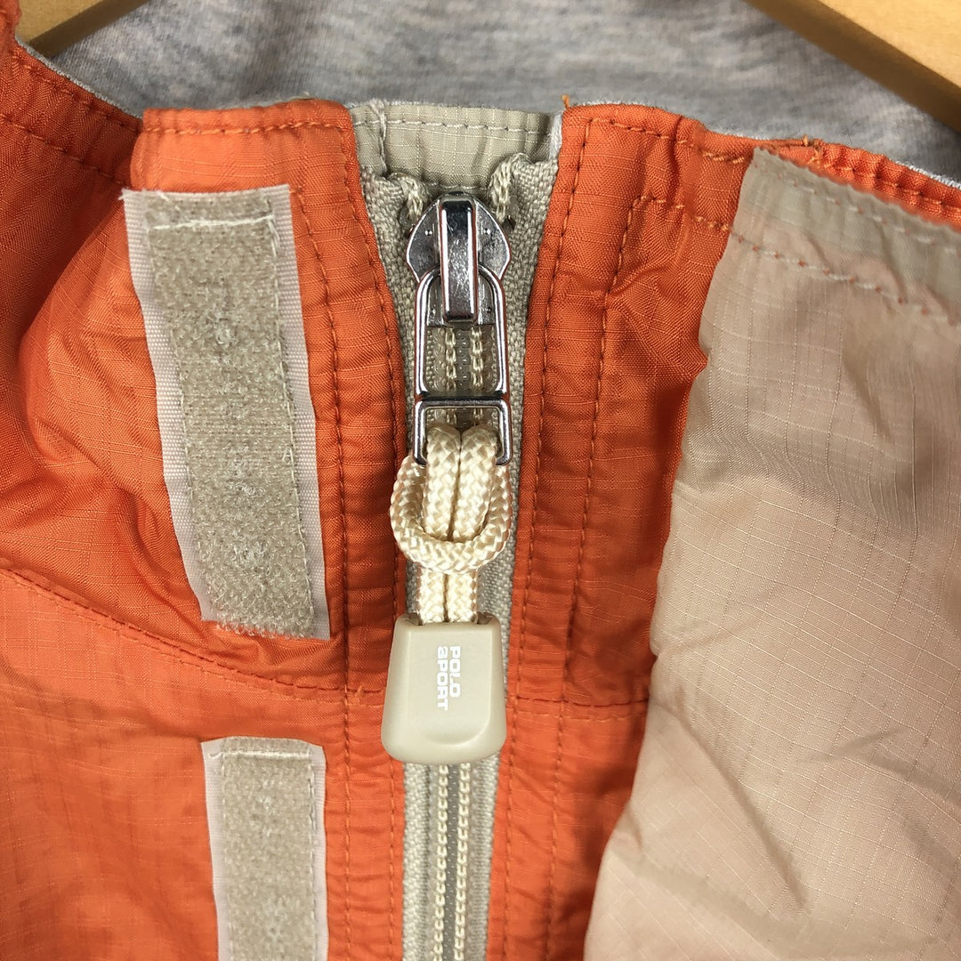 Vintage 1990'S Ralph Lauren POLO SPORT nylon vest, men's size L (approx.). Nylon orange type Vintage Second Hand