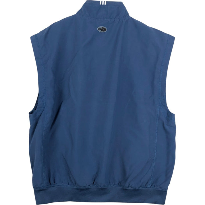 00'S adidas CLIMASHELL WIND half zip warm-up vest men's size L polyester navy blue type Vintage Second Hand