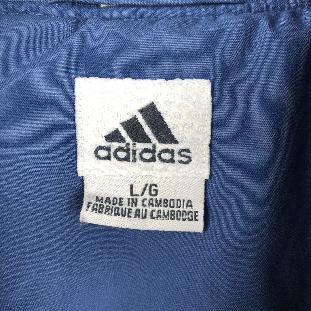 00'S adidas CLIMASHELL WIND half zip warm-up vest men's size L polyester navy blue type Vintage Second Hand
