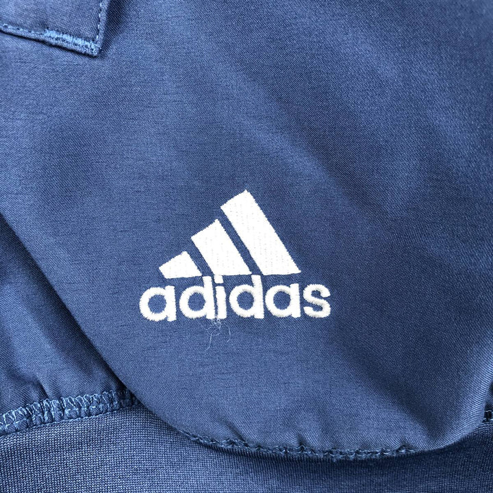 00'S adidas CLIMASHELL WIND half zip warm-up vest men's size L polyester navy blue type Vintage Second Hand