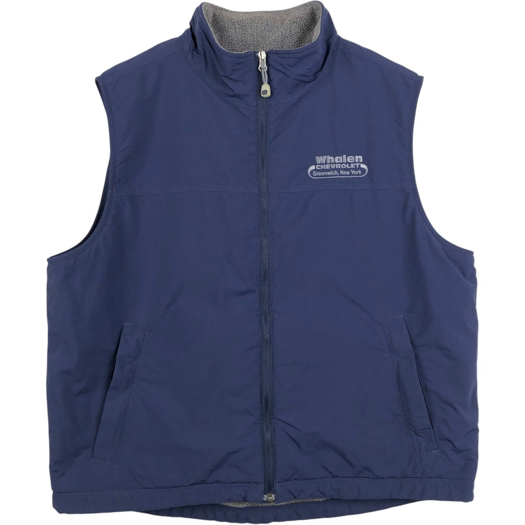 90s-00'S LLBean Advertising Nylon Vest, Men's XL equivalent, Vintage Nylon navy blue type Vintage Second Hand