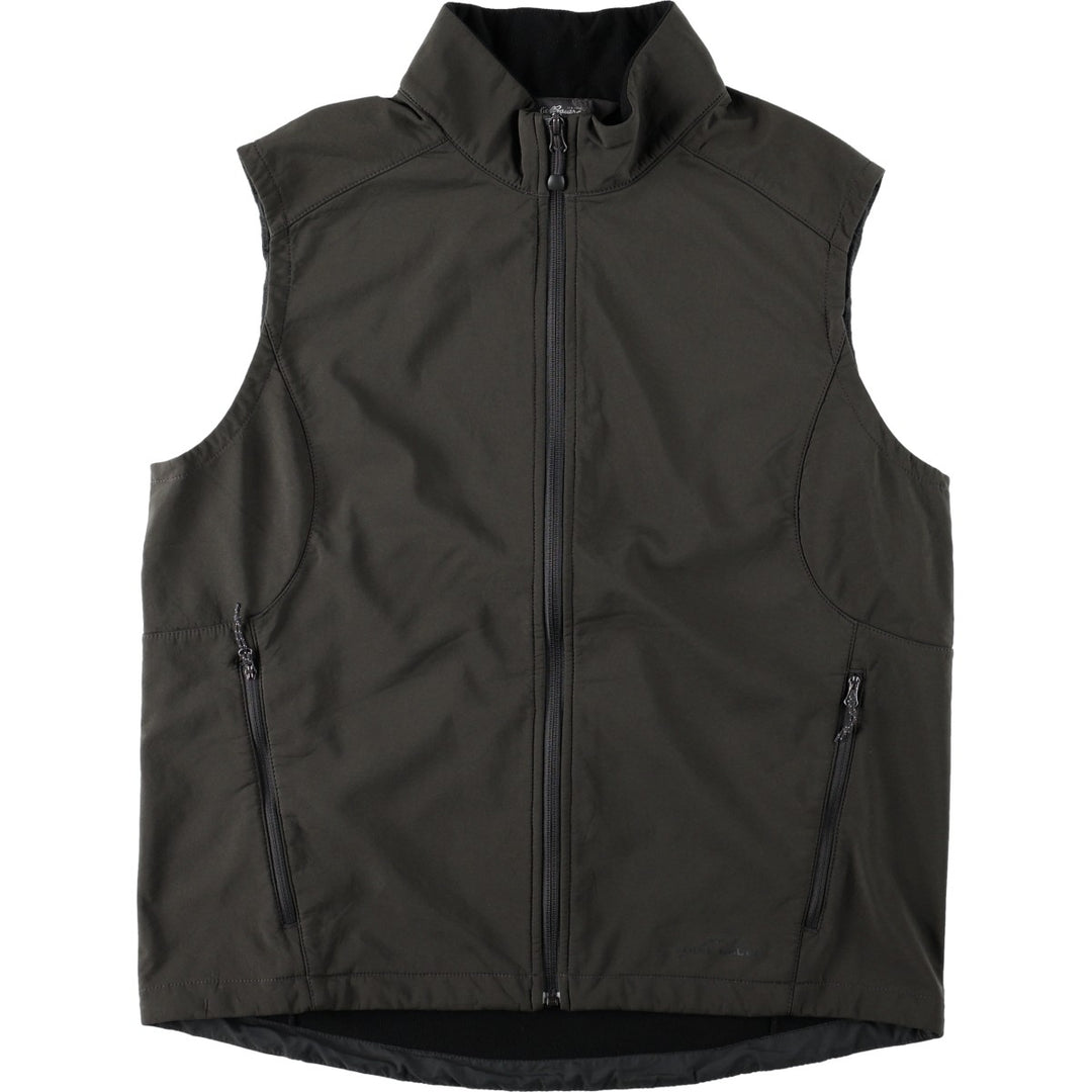 Eddie Bauer Softshell Vest, Men's Size L (approx.) polyester Charcoal Vintage Second Hand