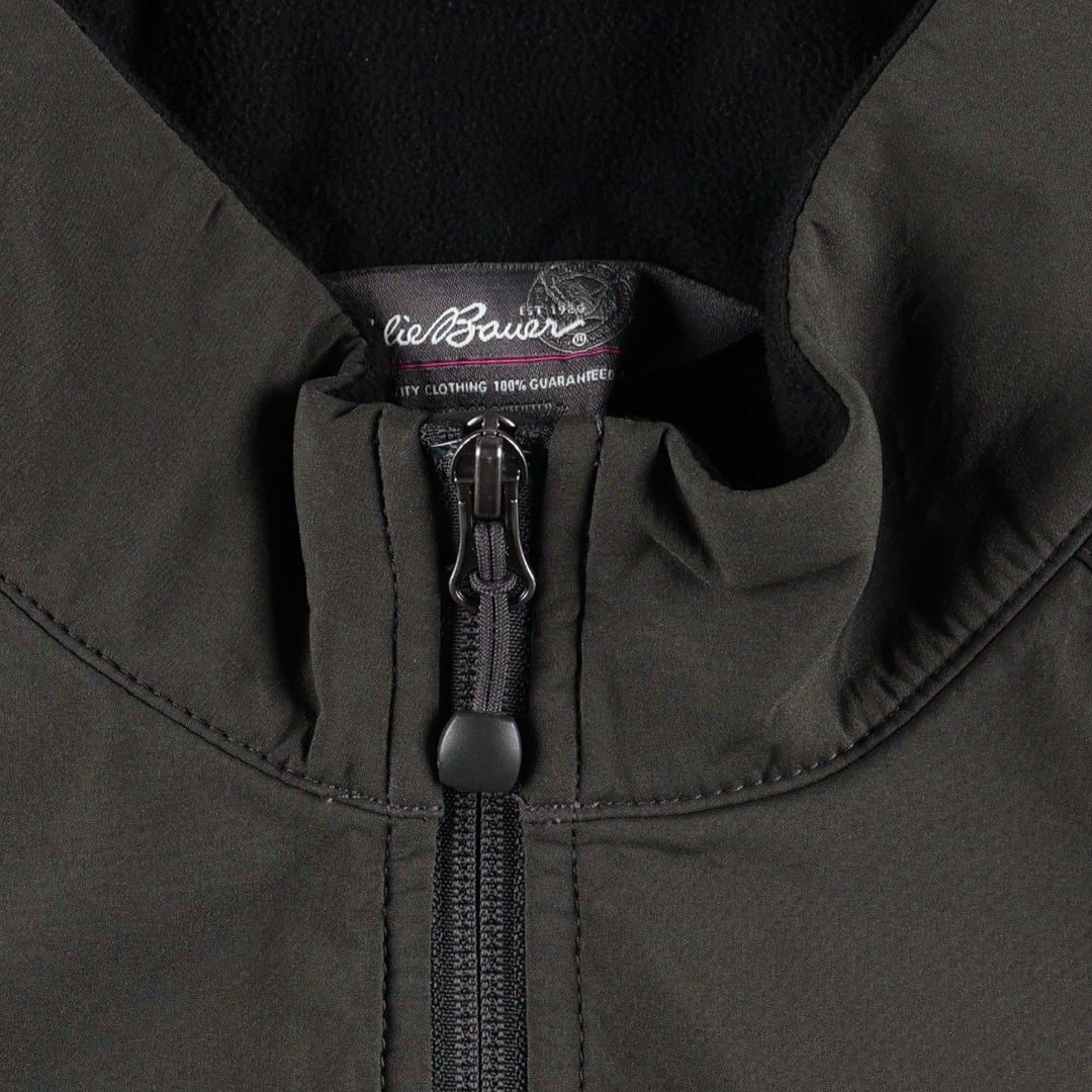 Eddie Bauer Softshell Vest, Men's Size L (approx.) polyester Charcoal Vintage Second Hand