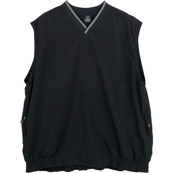 Nike Golf V-neck warm-up vest, men's size XL polyester black type Vintage Second Hand
