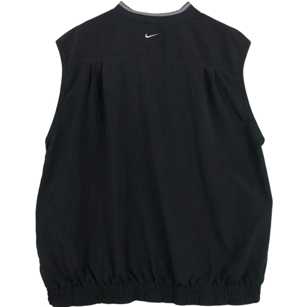 Nike Golf V-neck warm-up vest, men's size XL polyester black type Vintage Second Hand