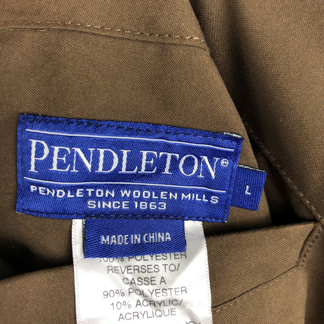 Pendleton Softshell Vest, Men's Size L (approx.) polyester brown type Vintage Second Hand