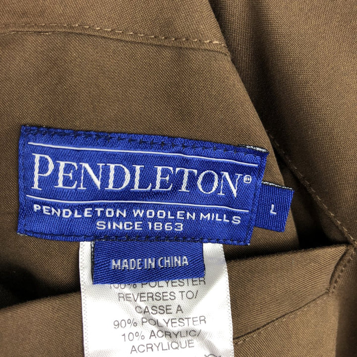 Pendleton Softshell Vest, Men's Size L (approx.) polyester brown type Vintage Second Hand