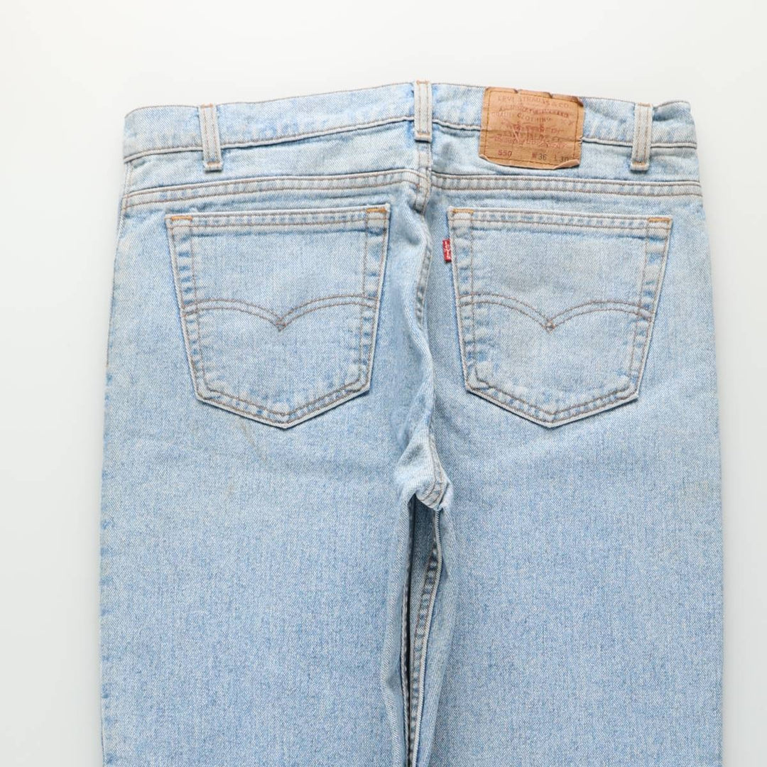 Levi's 550 Tapered Denim Pants, Made in USA, Men's Size W35 (approx.) cotton blue type Vintage Second Hand
