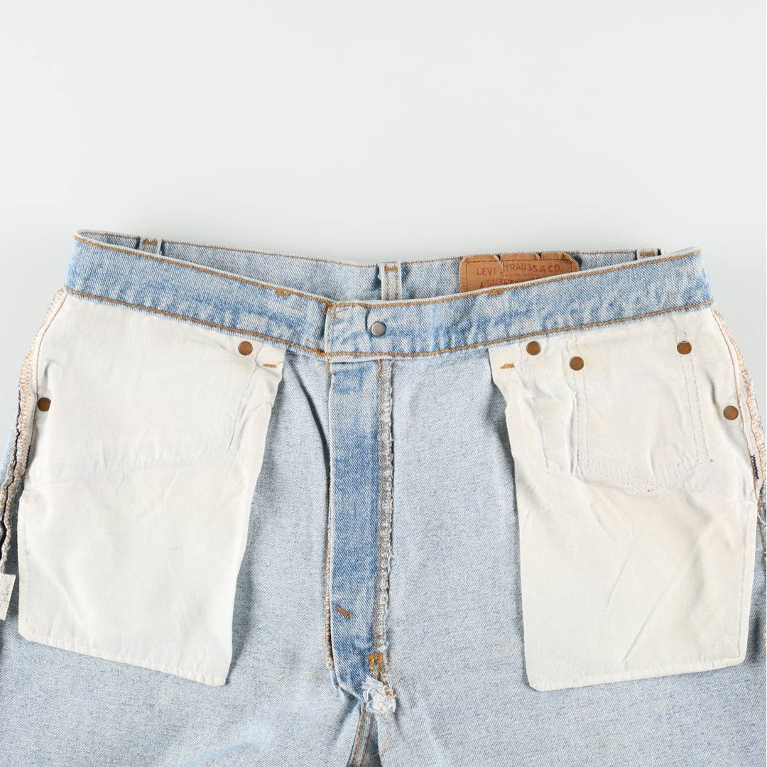 Levi's 550 Tapered Denim Pants, Made in USA, Men's Size W35 (approx.) cotton blue type Vintage Second Hand