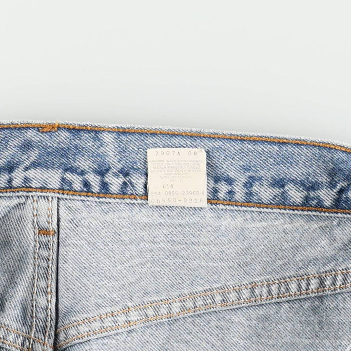 90'S Levi's 550 Relaxed Fit Tapered Denim Pants Made in USA Men's W31 Vintage cotton blue type Vintage Second Hand