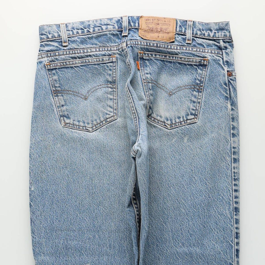 90'S Levi's 550 Relaxed Fit Tapered Leg Orange Tab Tapered Denim Pants, Men's Size W34 (approx.) cotton blue type Vintage Second Hand