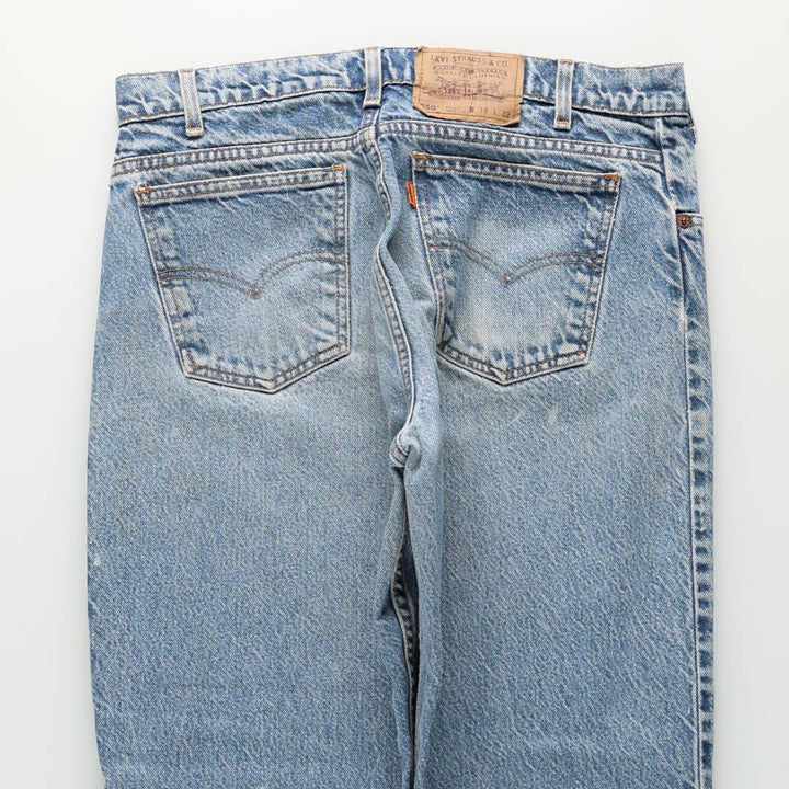 90'S Levi's 550 Relaxed Fit Tapered Leg Orange Tab Tapered Denim Pants, Men's Size W34 (approx.) cotton blue type Vintage Second Hand