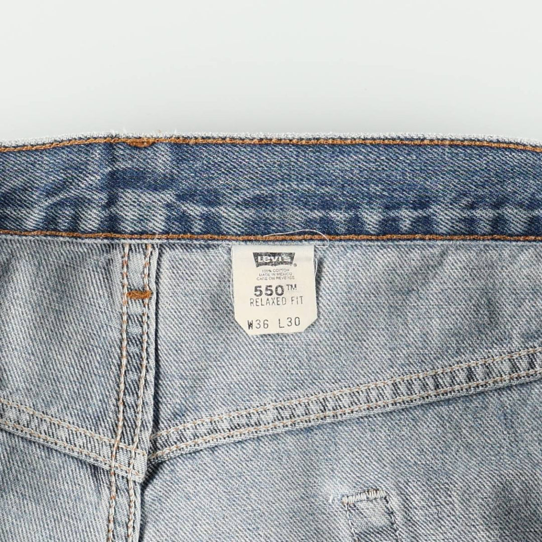 2000'S Levi's 550 Relaxed Fit Tapered Denim Pants, Men's Size 36 cotton blue type Vintage Second Hand