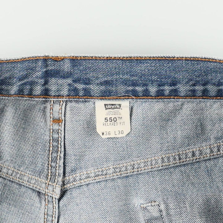 2000'S Levi's 550 Relaxed Fit Tapered Denim Pants, Men's Size 36 cotton blue type Vintage Second Hand