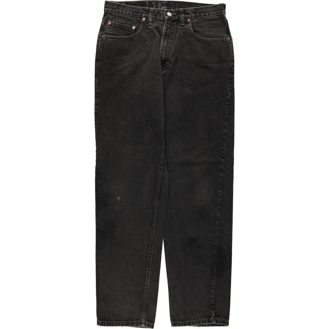 Levi's 550-0191 Black Denim Tapered Jeans, Made in USA, Men's Size W34 (approx.) cotton black type Vintage Second Hand