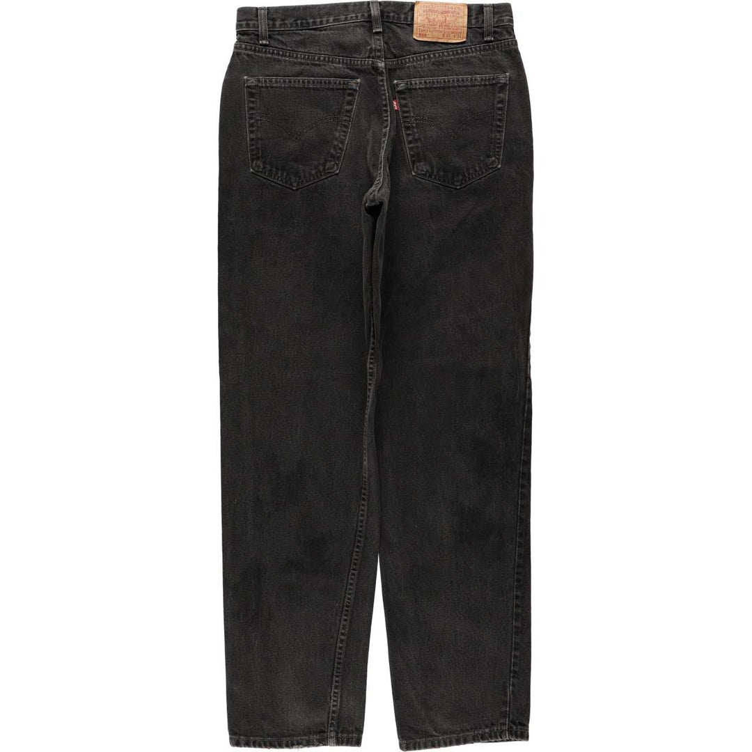 Levi's 550-0191 Black Denim Tapered Jeans, Made in USA, Men's Size W34 (approx.) cotton black type Vintage Second Hand