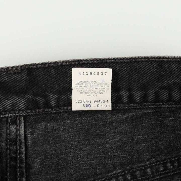 Levi's 550-0191 Black Denim Tapered Jeans, Made in USA, Men's Size W34 (approx.) cotton black type Vintage Second Hand