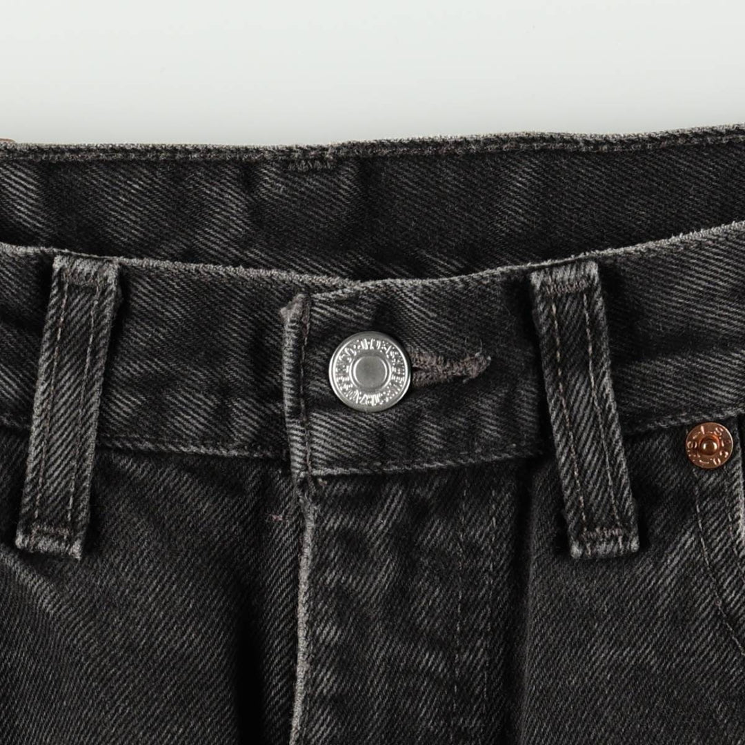 Levi's 550-0191 Black Denim Tapered Jeans, Made in USA, Men's Size W34 (approx.) cotton black type Vintage Second Hand