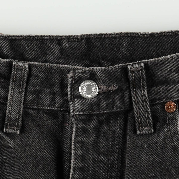 Levi's 550-0191 Black Denim Tapered Jeans, Made in USA, Men's Size W34 (approx.) cotton black type Vintage Second Hand