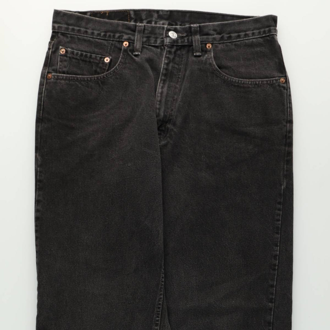 Levi's 550-0191 Black Denim Tapered Jeans, Made in USA, Men's Size W34 (approx.) cotton black type Vintage Second Hand