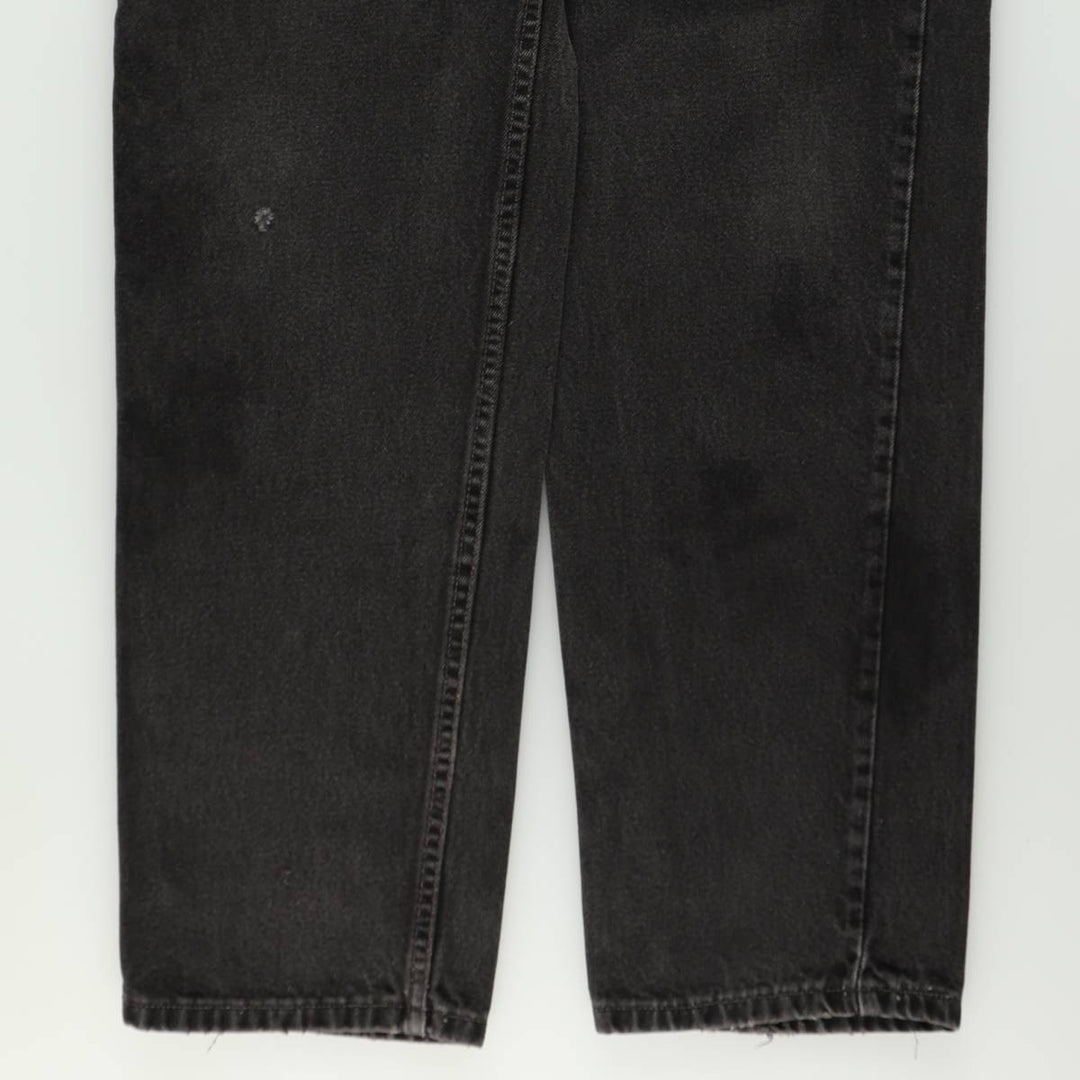 Levi's 550-0191 Black Denim Tapered Jeans, Made in USA, Men's Size W34 (approx.) cotton black type Vintage Second Hand