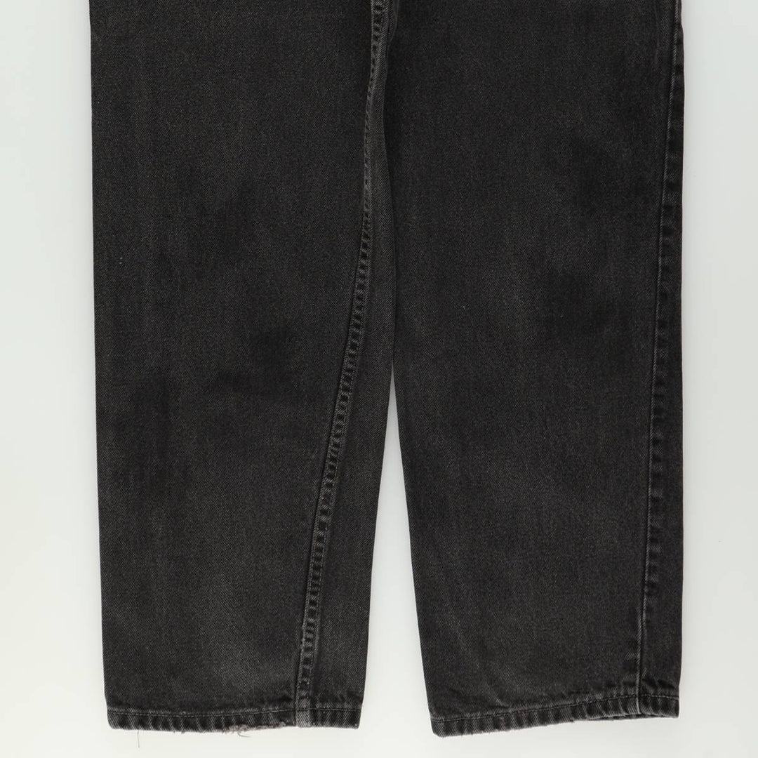 Levi's 550-0191 Black Denim Tapered Jeans, Made in USA, Men's Size W34 (approx.) cotton black type Vintage Second Hand