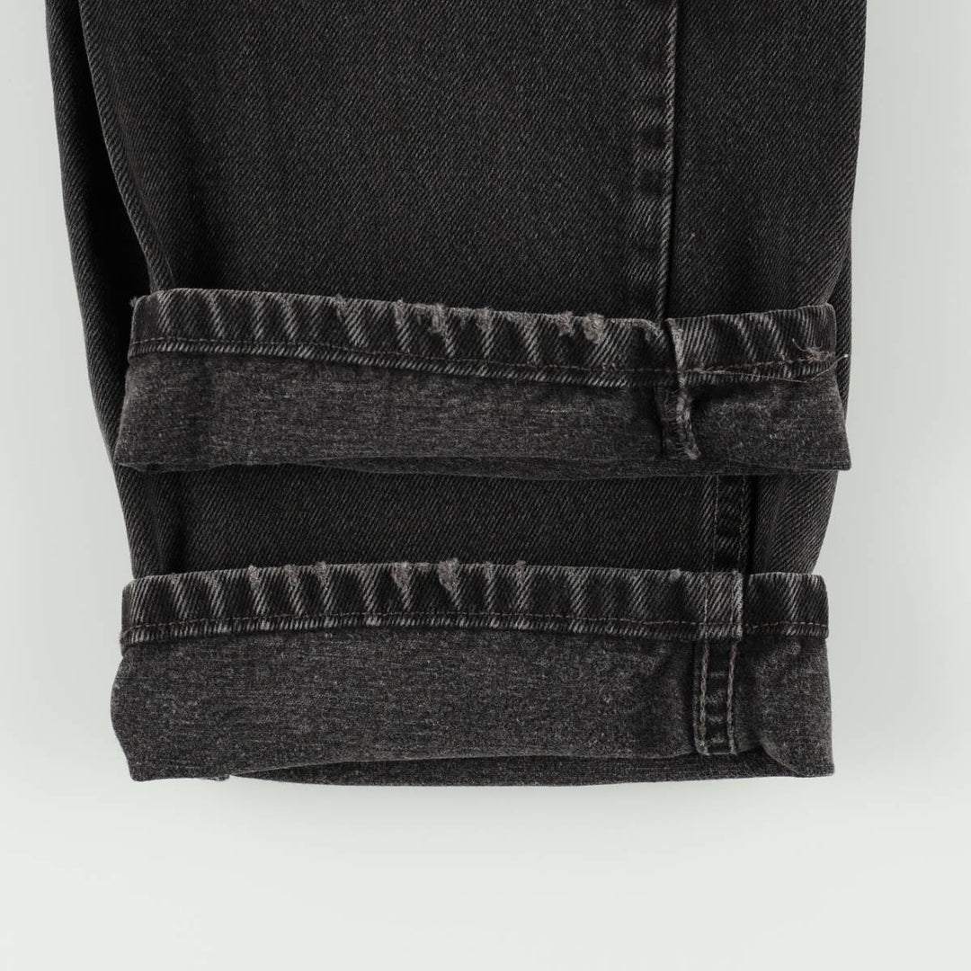 Levi's 550-0191 Black Denim Tapered Jeans, Made in USA, Men's Size W34 (approx.) cotton black type Vintage Second Hand