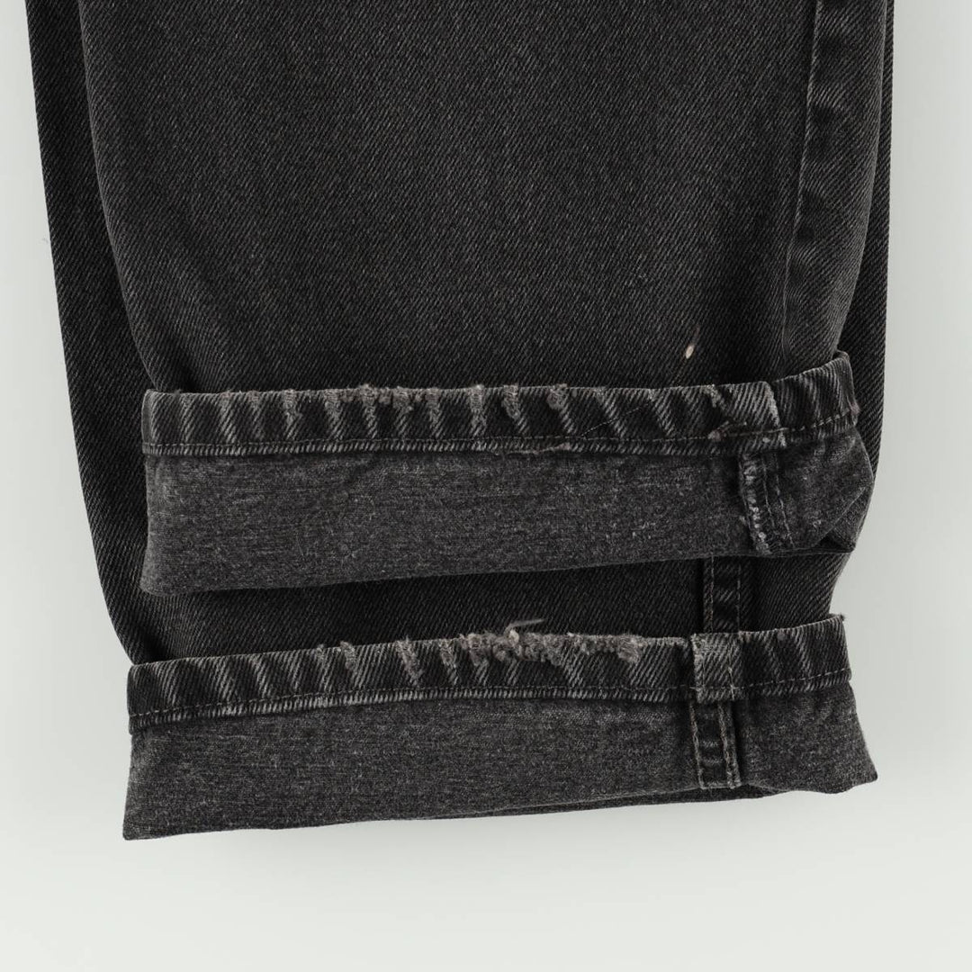 Levi's 550-0191 Black Denim Tapered Jeans, Made in USA, Men's Size W34 (approx.) cotton black type Vintage Second Hand