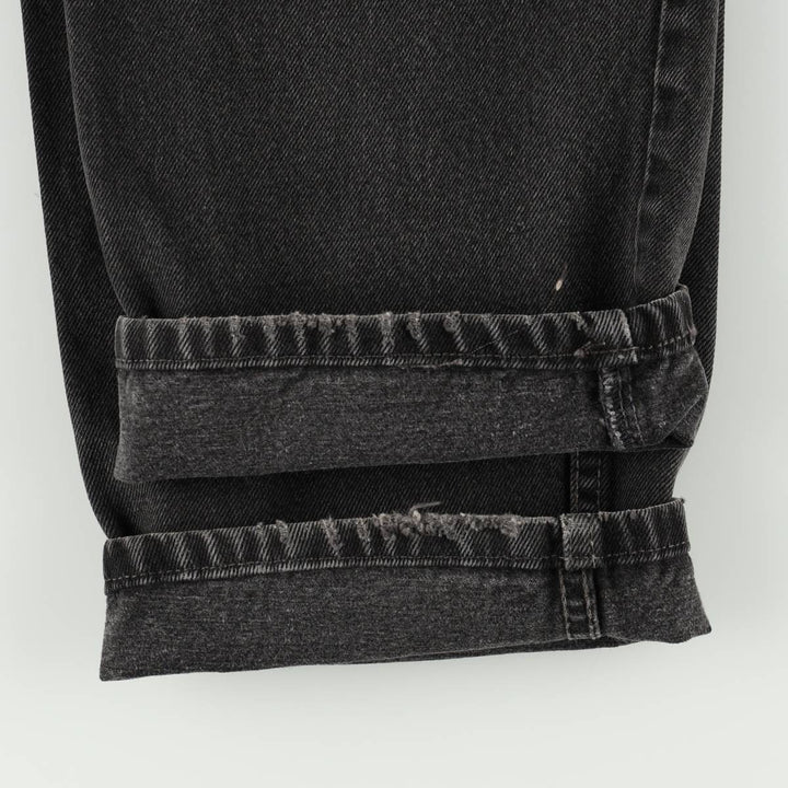 Levi's 550-0191 Black Denim Tapered Jeans, Made in USA, Men's Size W34 (approx.) cotton black type Vintage Second Hand