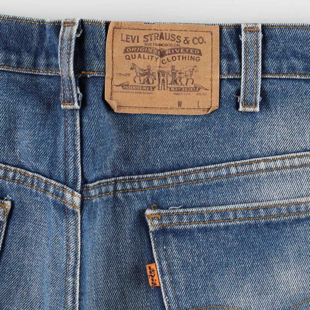 Levi's 20517-0217 Bootcut Denim Pants, Made in USA, Men's Size W36 (approx.), Orange Tab, Vintage. unclear blue type Vintage Second Hand