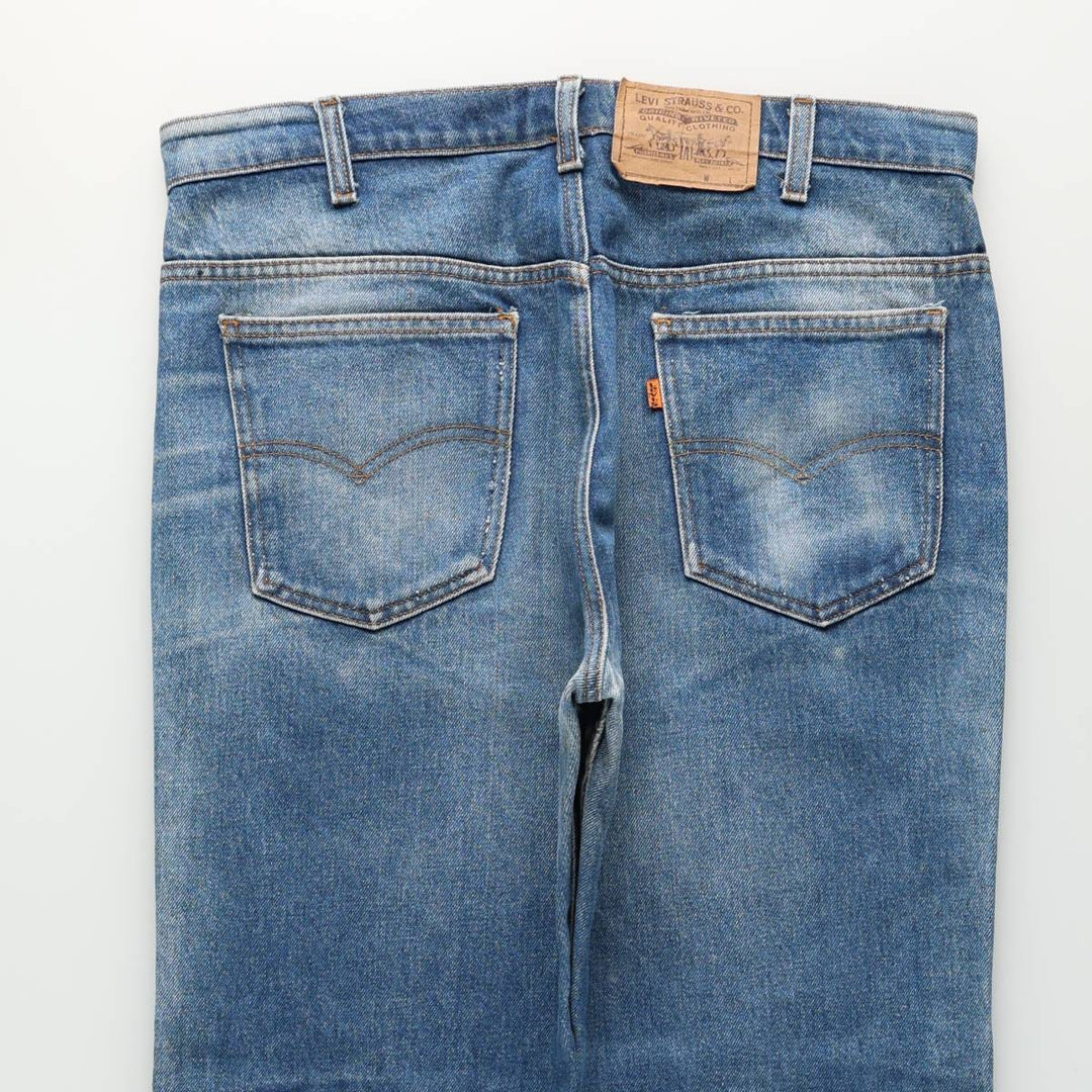 Levi's 20517-0217 Bootcut Denim Pants, Made in USA, Men's Size W36 (approx.), Orange Tab, Vintage. unclear blue type Vintage Second Hand